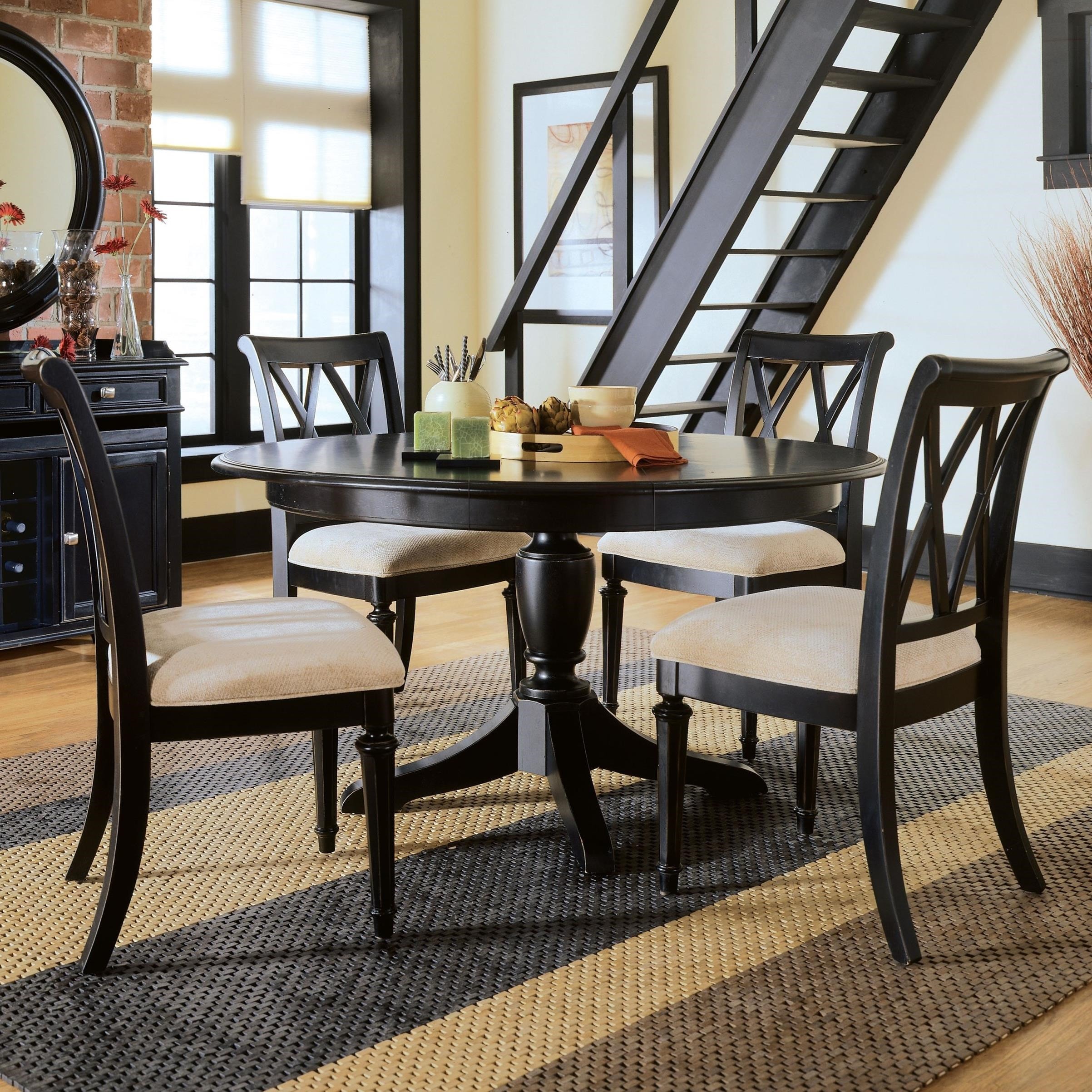 american drew round dining set camden white american drew camden dark5piece dining set dark round table with splat back american drew round dining set camden white american drew camden dark5piece dining set dark round table with splat back